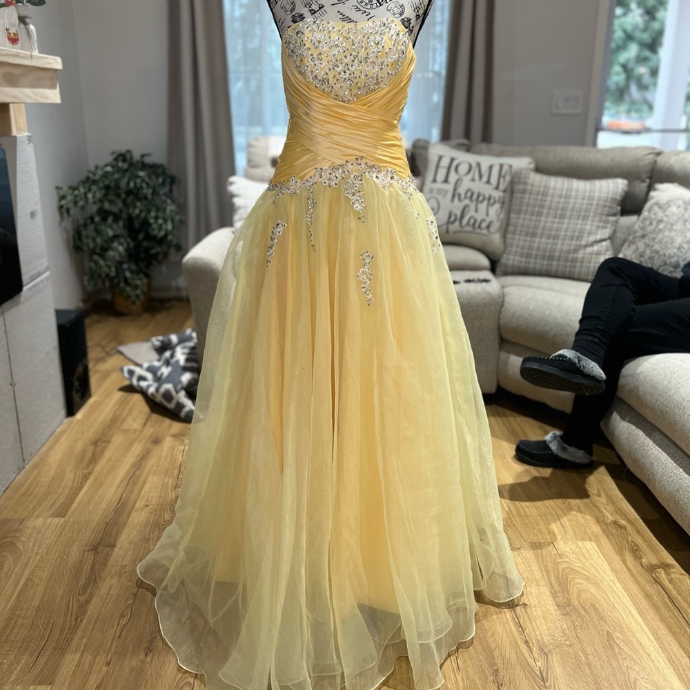 Yellow Princess Prom Dress